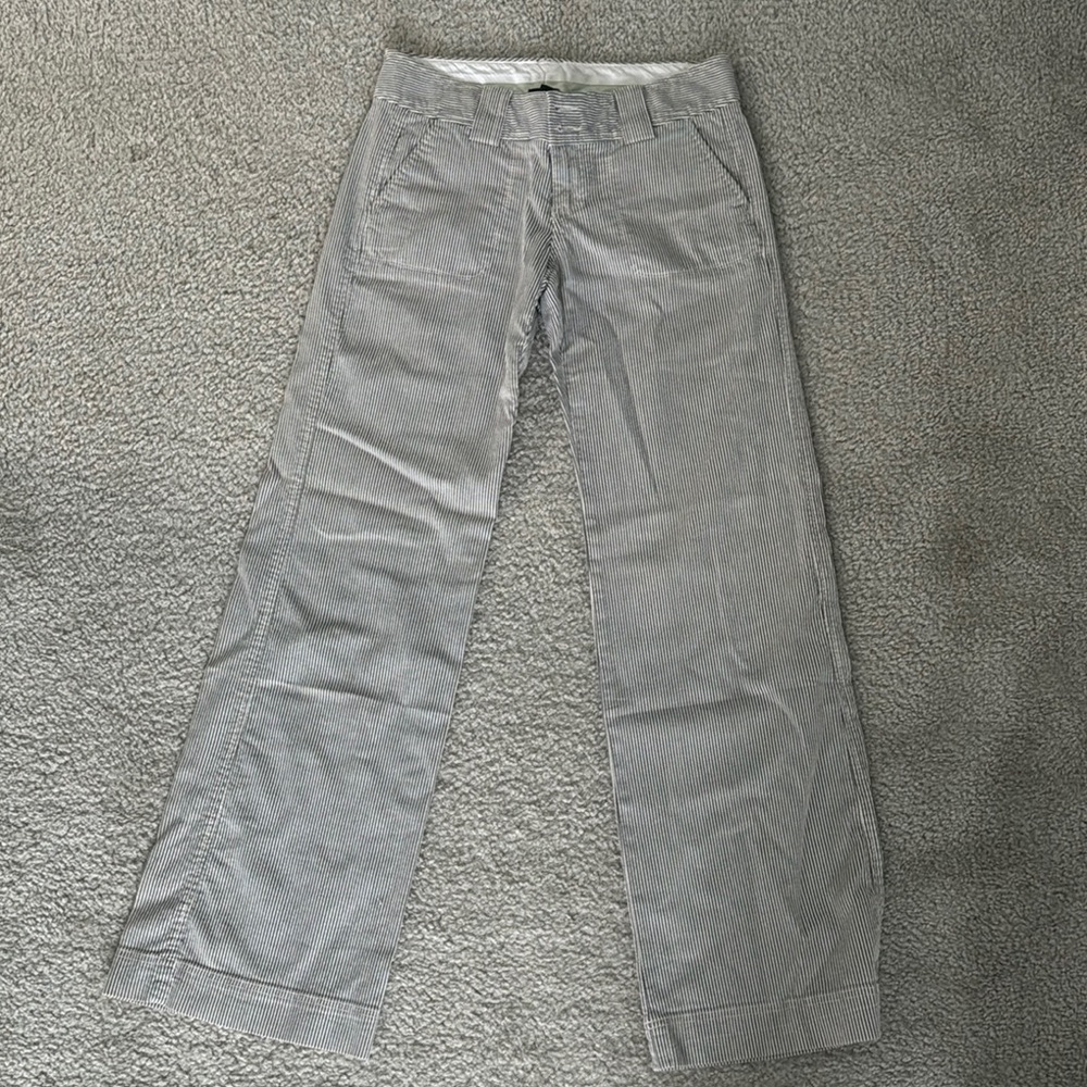 Woman’s Gray Striped Pants